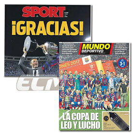 【SALE30%OFF】【国内未発売】FCバルセロナ コパ・デル・レイ2017 優勝翌日現地新聞セット(SPORT & Mundo Deportivo)【FC Barcelona/サッカー/メッシ/ネイマール】
