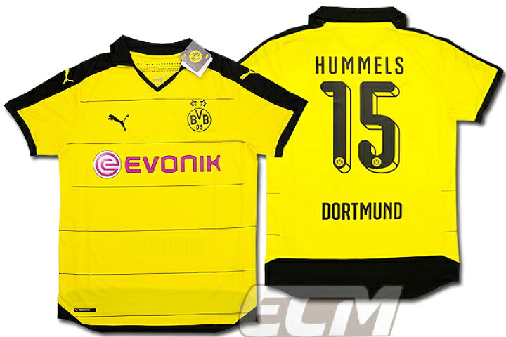 楽天市場 予約ecm32 Sale ボルシア ドルトムント ホーム 半袖 15番フンメルス Hummels ユニフォーム 15 16 ブンデスリーガ サッカー Dortmund ｅｃムンディアル