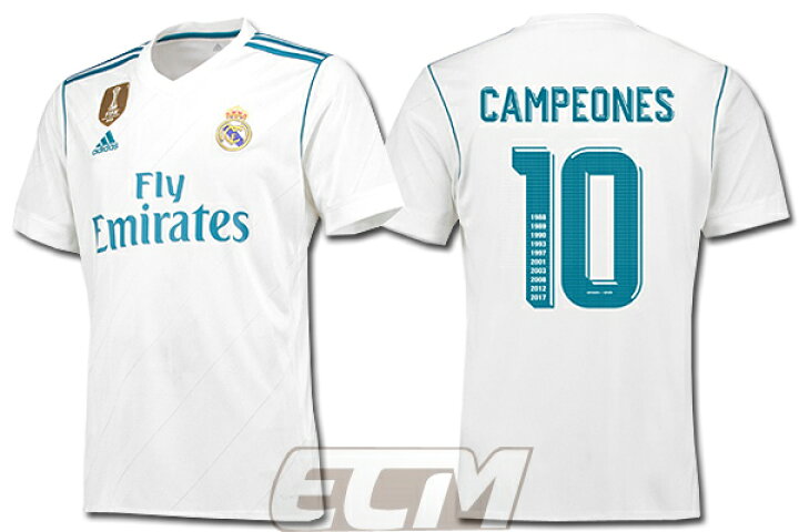 楽天市場 国内未発売 レアルマドリード スーパーカップ優勝記念ユニフォーム Campeones 10 17 サッカー Real Madrid スペインリーグ Cロナウド ｅｃムンディアル