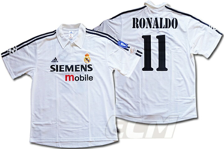 楽天市場 激レア デッドストック レアルマドリード Cl用 ホーム 半袖 11番 ロナウド ブラジル代表 Ronaldo サッカー Real Madrid スペインリーグ ｅｃムンディアル
