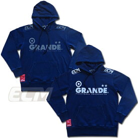 【パーカー】GRN21【SALE50%OFF】 ECムンディアル × GRANDE “Hasta la victoria siempre” コラボ インディゴスウェットパーカー 【グランデ/サッカー/フットサル/サポーター/ゲバラ/デニム】