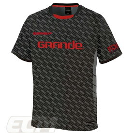 【GRN2019SS】GFPH19010GRANDEFP. バイヤスロゴ プラクティスシャツ ブラックxレッド【グランデ/サッカー/フットサル/トレーニング】ネコポス対応可能