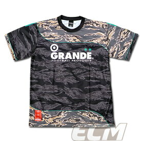 【SALE25%OFF】【GS018】GRANDE TIGER CAMO プラクティスシャツ ブラック【グランデ/サッカー/フットサル/サポーター/トレーニング】◆ネコポス対応 ジュニアサイズ対応