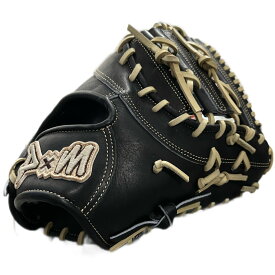 【限定カラー】D×M ディーバイエム 硬式ミット ファースト用 F100 右投 小ぶり 薬指リング ブラック×シャンパンコルク