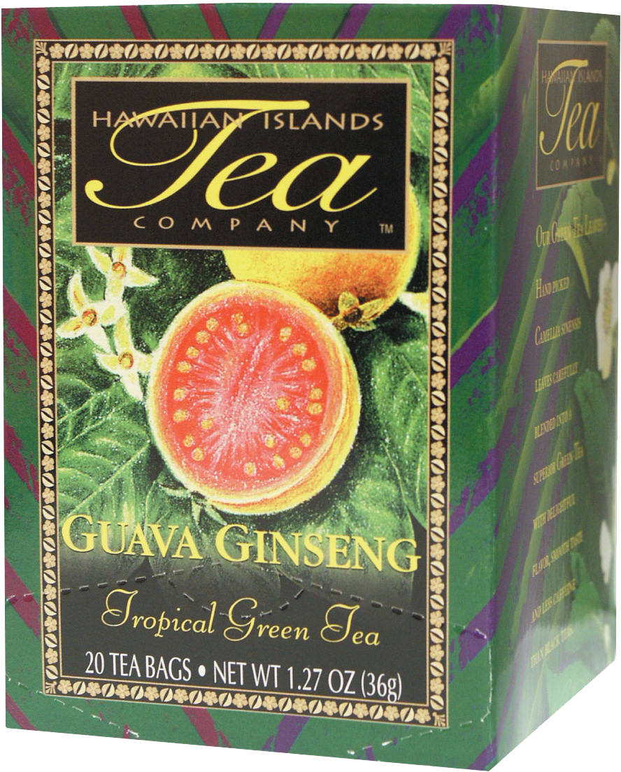 ハワイ・アイランド・ティー・カンパニー グアバ・ジンセン（緑茶） 20P Hawaiian Islands Tea Company Guava Ginseng Tropical Green Tea ハワイ フレーバーティー お土産 [正規輸入品]