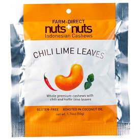 ナッツ+ナッツ チリライムリーフ 50g×32個（1ケース） カシューナッツ nuts+nuts Indonesian Cashews CHILI LIME LEAVES [正規輸入品]