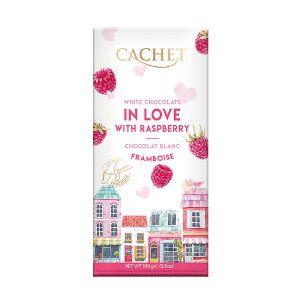 �J�V�F ���Y�x���[ �z���C�g�`���R���[�g 100g CACHET White Chocolate With Raspberry �x���M�[ Chocolat Blanc Framboise [���K�A���i]