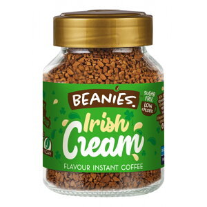 r[j[Y ACbV N[ 50g BEANIES Irish Cream flavour instant coffee t[o[ CX^gR[q[ J[ low calorie B[K vegan Oet[ gluten free  sugar free ibcs