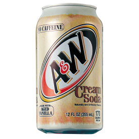 A&W クリームソーダ 355ml×24本（1ケース）Cream Soda エイアンドダブリュ エンダー アメリカ産 [正規輸入品]