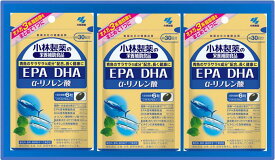 【クロネコゆうパケット(追跡番号有)配送・送料無料】小林製薬 DHA　EPA　α-リノレン酸【180粒×3個】【4987072030233】【サラサラ/青魚/ビタミンE/イワシ/カツオ/オメガ3系脂肪酸】【smtb-TD】【RCP】