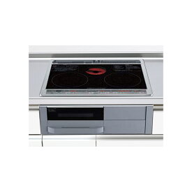 onedo　ワンド　CS-G321M　ビルトインIHコンロ　2口IH+ラジェントヒータータイプ　グリル付　間口600　水なし両面焼グリル　天板ブラック　フェイスシルバー※送料無料