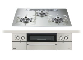 パロマ　PD-893WT-U60GH　ビルトインコンロ　FACEISGRAND　フェイシスグランド　3口コンロタイプ　間口600　水なし両面焼グリル　クリアガラストップ 　シャインシルバー　フェイスシルバー　ステンレスゴトク　左右強火力　ラクックグラン同梱※送料無料