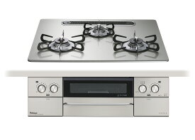 パロマ　PD-893WS-U60GH　ビルトインコンロ　FACEISGRAND　フェイシスグランド　3口コンロタイプ　間口600　水なし両面焼グリル　クリアガラストップ 　シャインシルバー　フェイスシルバー　左右強火力　ラクックグラン同梱※送料無料