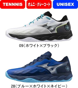 【お取り寄せ含】【送料無料】MIZUNO ミズノ テニスシューズ ウエーブエンフォースコート WIDE OC WAVE ENFORCE COURT WIDE OC 61GB2431 09 28 クレー・砂入り人工芝コート用 #新チーム #新人戦 #衣替え #秋