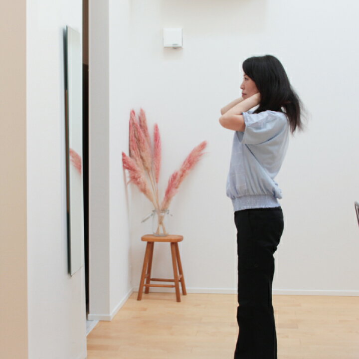 鏡 壁掛け 全身 アパート マンション 三面鏡 薄い 天然 スリム 賃貸 姿見鏡 玄関 傷 姿見 石膏壁 傷をつけない 大型 全身鏡 クローゼット 一人暮らし 日本製 木 コンパクト スリム三面姿見