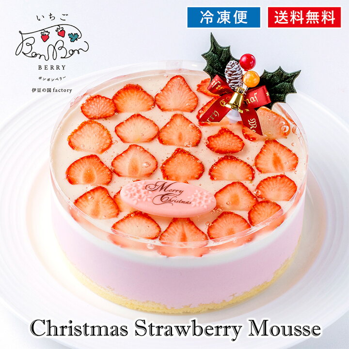 楽天市場 クリスマスケーキ 楽天1位 いちごムース 5号 クリスマスケーキ クリスマスプレゼント Xmasケーキ 人気 チョコ ランキング 送料無料 Bonbonberry 伊豆 村の駅 食のテーマパーク