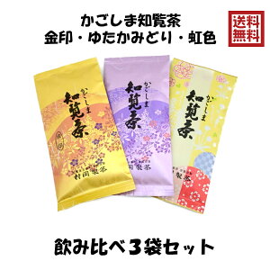 【飲み比べ3袋セット】かごしま知覧茶3種類飲み比べ 1袋100g×3袋 鹿児島県知覧町後岳産 農家直送 煎茶 緑茶 お茶 日本茶 2025年 新茶