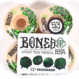 スケートボード ウィール BONES ボーンズ 33222259 STF PEACE V1 99A 53mm ハードウィール JJ F16