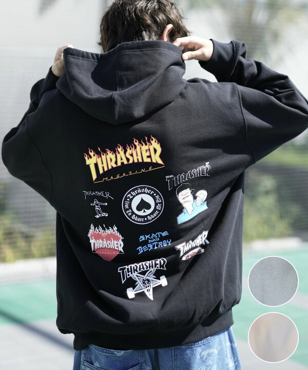 楽天市場】THRASHER/スラッシャー パーカー バックプリント フロント  