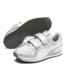 【クーポン配布中！6/5 23:59まで】PUMA/プーマ Cabana Racer Glitz V PS カバナ レーサー グリッツ キッズ スニーカー ベルクロ 370985 01