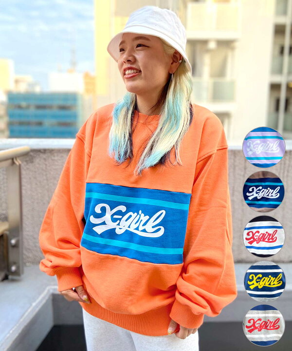 楽天市場】X-girl エックスガール CONTRAST COLOR SWEAT TOP 