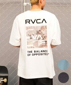 RVCA ルーカ THRASHED BOX RVCA TEE メンズ 半袖 Tシャツ バックプリント スクエアロゴ オーバーサイズ BE041-224