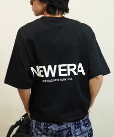 NEW ERA ニューエラ メンズ 半袖 Tシャツ バックプリント ブランドロゴ ブラック 14121853