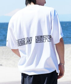 NEW ERA ニューエラ メンズ 半袖 Tシャツ オーバーサイズ バックプリント 吸汗速乾 ホワイト 14334736 ムラサキスポーツ限定