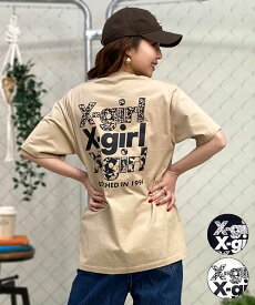 X-girl エックスガール CAMO TRIPLE LOGO S S TEE 105242011037 レディース 半袖 Tシャツ ムラサキスポーツ限定