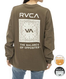 RVCA ルーカ BANDANA LS TEE レディース 長袖 Tシャツ ロンT バックプリント ペイズリー柄 バンダナ柄 BD043-055