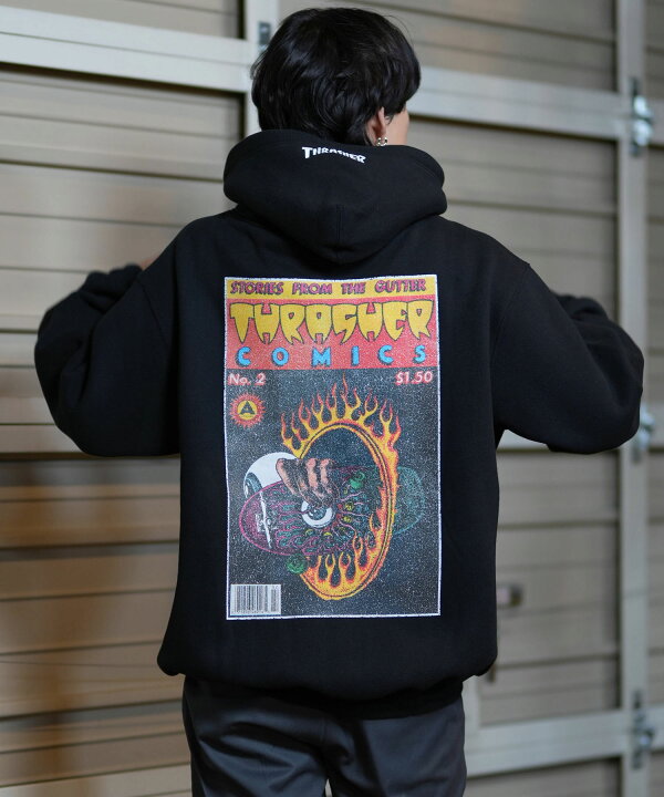 楽天市場】THRASHER スラッシャー パーカー メンズ THRASHERコミックPT  