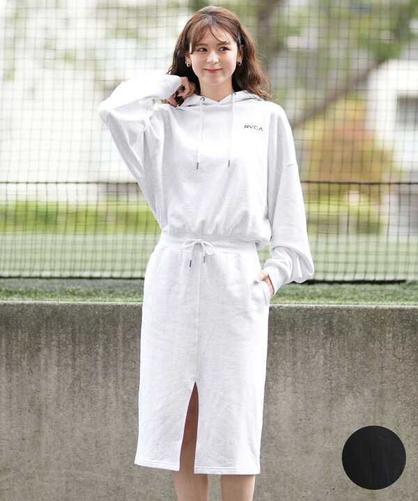楽天市場】RVCA ルーカ ワンピース レディース パーカー プルオーバー 