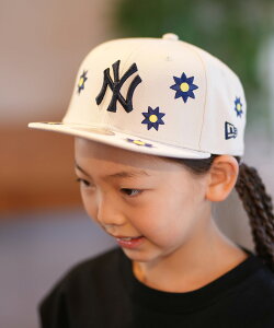 NEW ERA j[G LbY Lbv Xq Youth 9FIFTY Flower Embroidery j[[NEL[X Xg[ 14392000