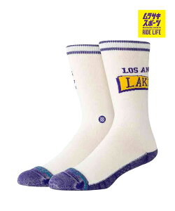 STANCE �X�^���X �\�b�N�X NBA�`�[���\�b�N�X LAKERS VICTORY CREW A556D25LVC#PUR