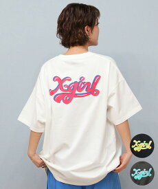 X-girl エックスガール 半袖 Tシャツ レディース バックプリント オーバーサイズ JELLY LOGO S S BIG TEE 105251011028