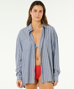 RIP CURL ���b�v�J�[�� ���� �V���c ���f�B�[�X �X�g���C�v BEACH DAYS PINSTRIPE 072WSH