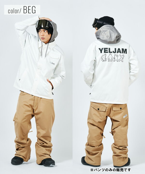 楽天市場】スノーボード ウェア パンツ ユニセックス YELJAM イエロー  