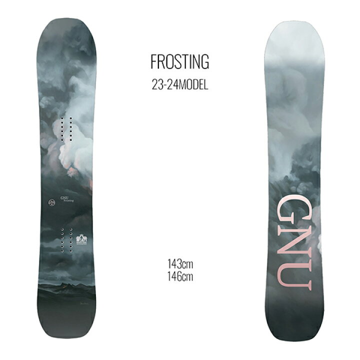 楽天市場】スノーボード 板 レディース GNU グヌー FROSTING 23-24 