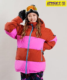 ROXY ロキシー コラボ Cynthia Rowley（シンシア・ローリー） スノーボード ウェア ジャケット レディース ERJTJ03442 ROXY X ROWLEY BLOCK PUFFER JK ムラサキスポーツ KX H12