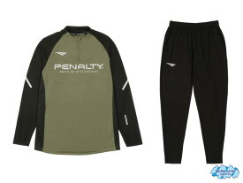 penalty PUF3502 ＆ PO3505 PRO WARM FLEECE HALF ZIP TOP ＆ PRO WARM FLEECE PANTS プロウォームフリースハーフジップトップ＆プロウォームフリースドリルパンツ [ペナルティ・サッカー＆フットサル・トレーニングウエア・保温・上下セット・スリムフィット]