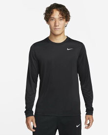 【送料無料】 ナイキ Dri-FIT レジェンド メンズ ロングスリーブ フィットネストップ メンズ フィットネス DX0994 カラー 010 (ブラック/マットシルバー ) ［ NIKE カジュアル メンズ プレゼント 贈り物 コンペ ］ジム　フィットネスジム　トレーニングウエア　ヨガ　部活動