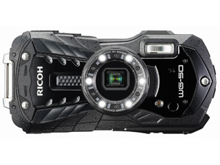 水深14ｍの防水性能と1.6ｍの耐衝撃性能を備えた防水コンパクトデジタルカメラ お得なセットもあります 高級 RICOH リコー ブラック WG-50 在庫あり catokka
