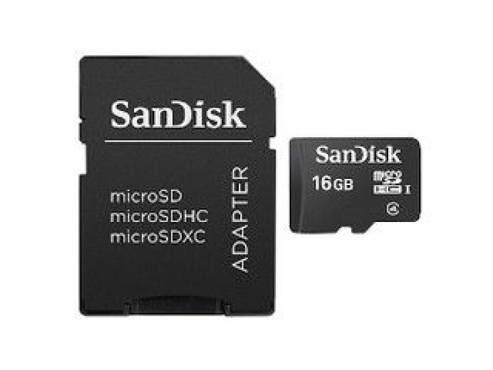 楽天市場】SanDisk/サンディスク microSDHCカード 16GB Class4 SDSDQ-016G-J35U ※SD変換アダプタ付き :  ムラウチ