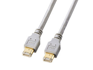 IEEE1394 FireWire 超安い ケーブル 予約 6pin-6pin 2m サンワサプライ ライトグレー KE-1394-2K IEEE1394ケーブル