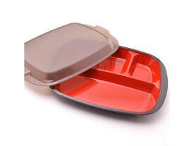 【kouraku1】 TATSUMIYA/たつみや お弁当箱 ランチプレート 黒(黒/朱)