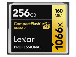 最大で読込160MB 秒 書込155MB 高品質の画像と4Kビデオを記録 Lexar レキサー 注目ショップ Professional LCF256CRBAP1066 1066x 【最新入荷】 256GB CompactFlashカード