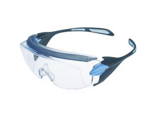 MIDORI 市場 ANZEN 半額 ミドリ安全 小顔用タイプ保護メガネ ブルー オーバーグラス VS-303F-BL VS-303F