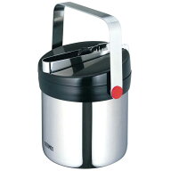 THERMOS サーモス 真空断熱アイスペール 1.3L ふた・トング付き ステンレスブラック JIN-1300 SBK