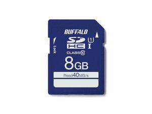 BUFFALO �o�b�t�@���[ SDHC�������[�J�[�h 8GB Class10/�N���X10 UHS-I�iClass1�j�Ή� RSDC-008GU1S