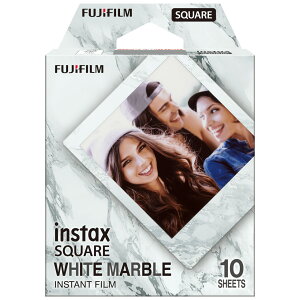 FUJIFILM tWtC CX^gJ[tB instax SQUARE WHITE MARBLEizCg}[uj 1pbN10 `FLXNGAptB/XNGAtH[}bgtB/Gt[^